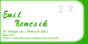 emil nemcsik business card